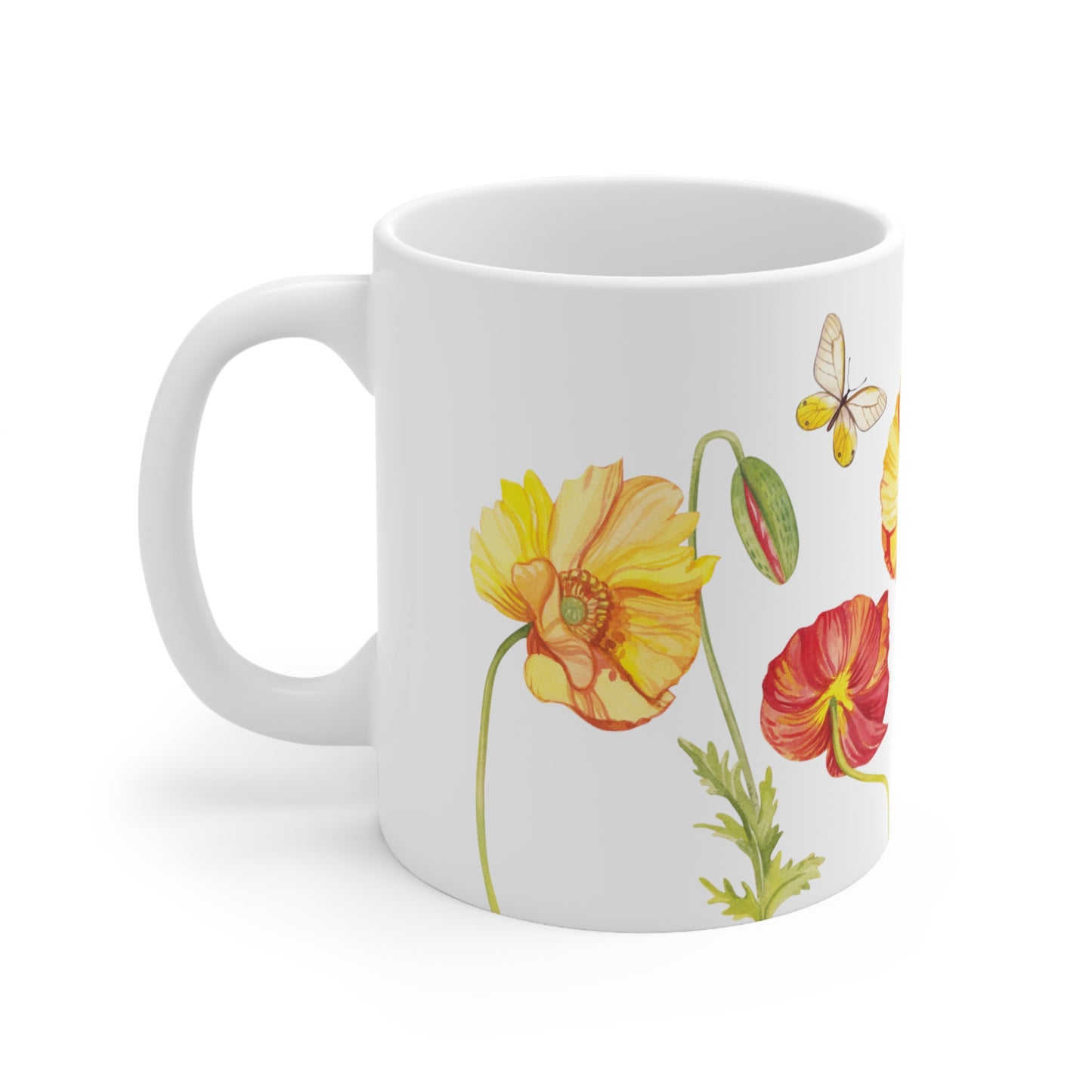 Yellow Flowers Ceramic Mug 11oz