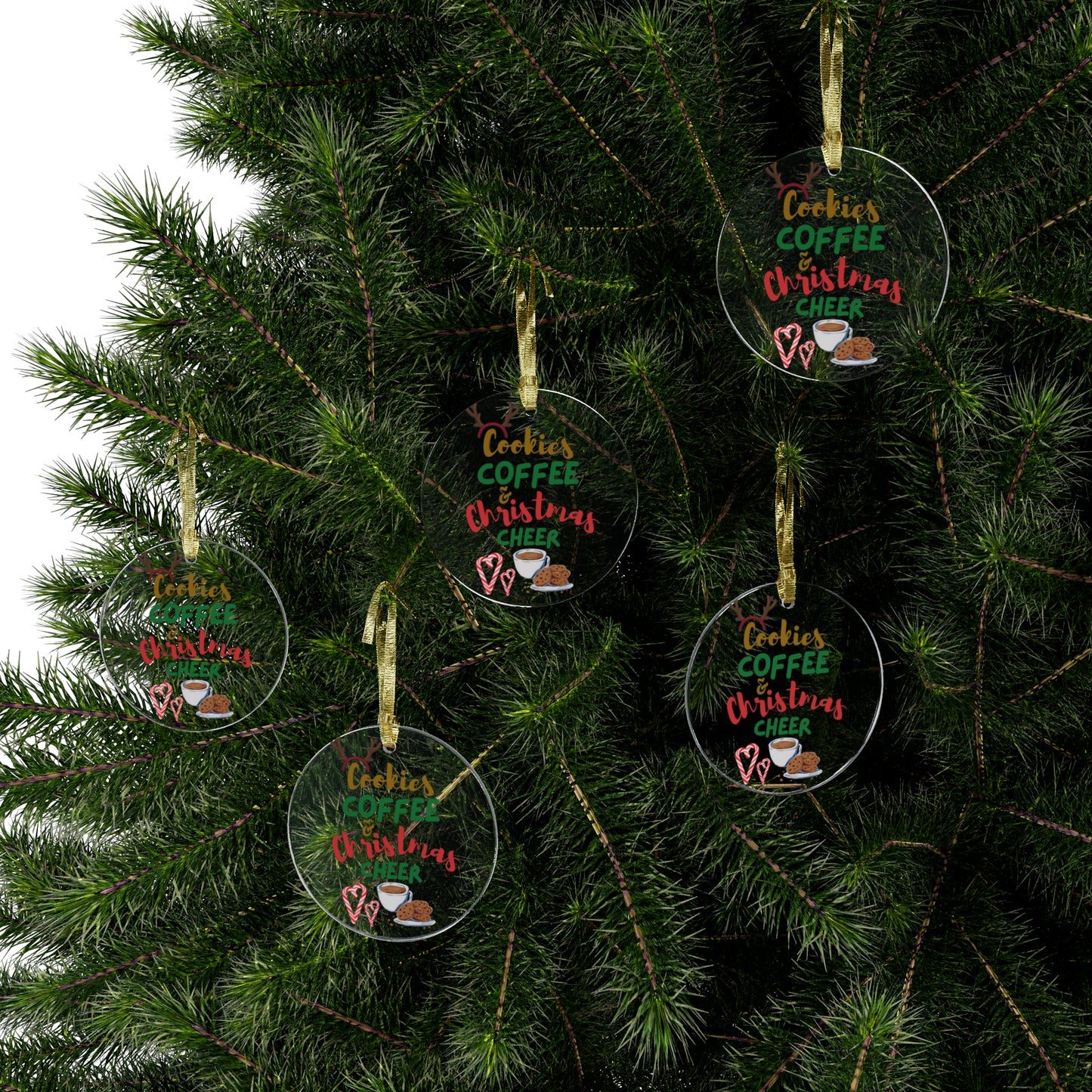 Cookies Coffee & Christmas Cheer | Acrylic Ornament
