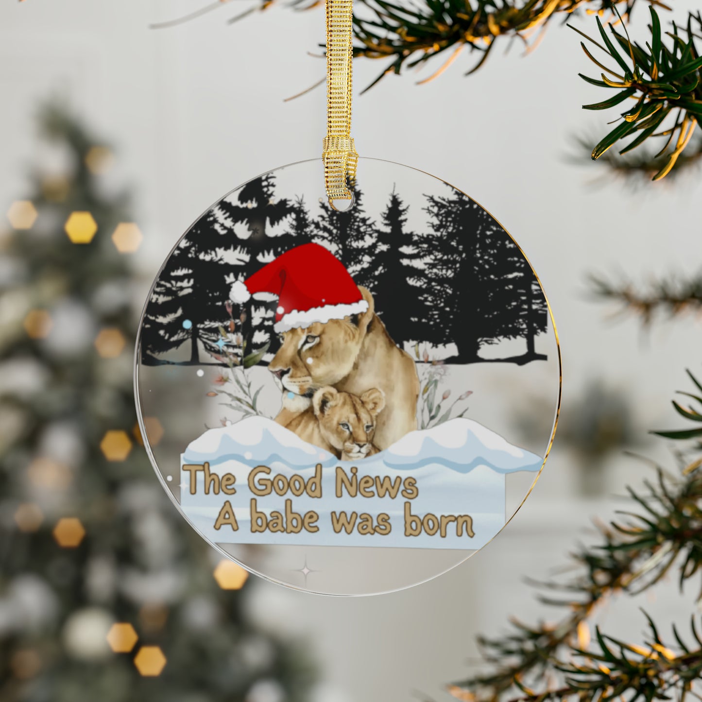 Lion tells The Good News 2 | Acrylic Ornaments