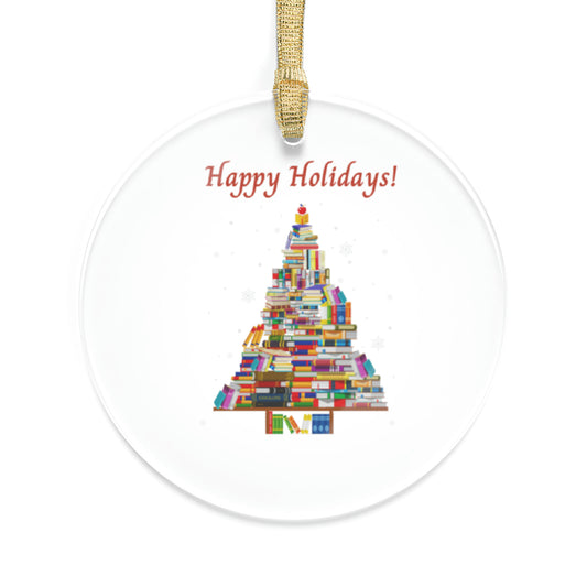 Happy Holidays Bookworm | Acrylic Ornaments