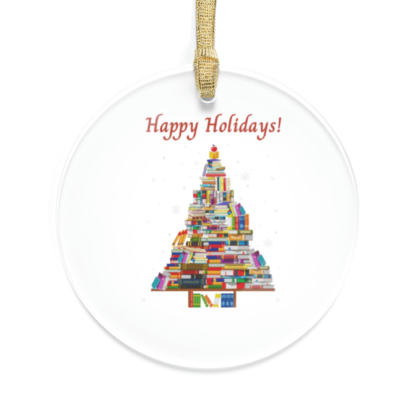 Happy Holidays Bookworm | Acrylic Ornaments