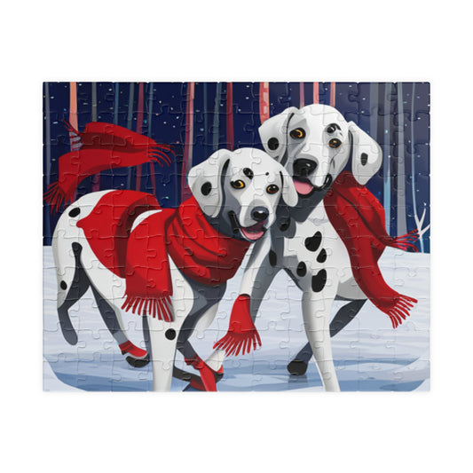 Dalmations Playing in the snow | Puzzle (110, 252, 500, 1014-piece)