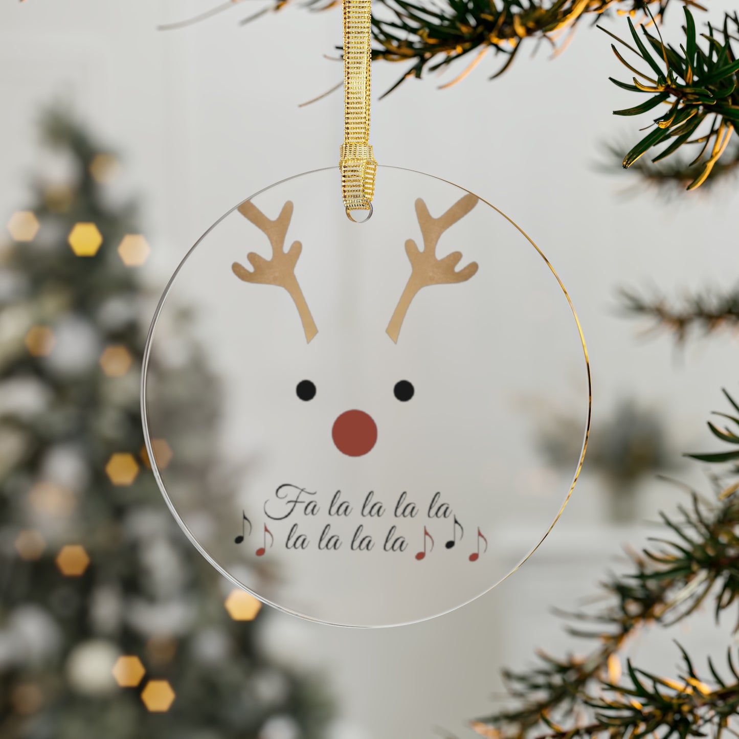 Rudolph Fa La La Acrylic Ornaments