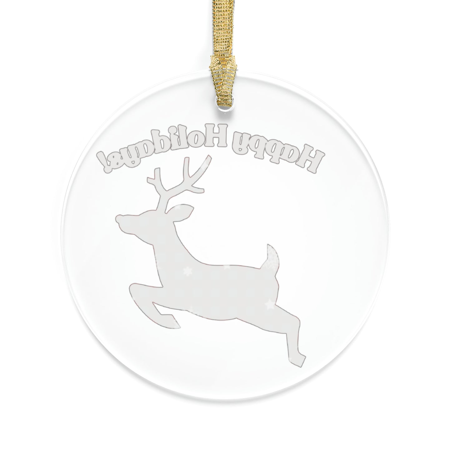 Reindeer Plaid Ornament : Acrylic Ornaments