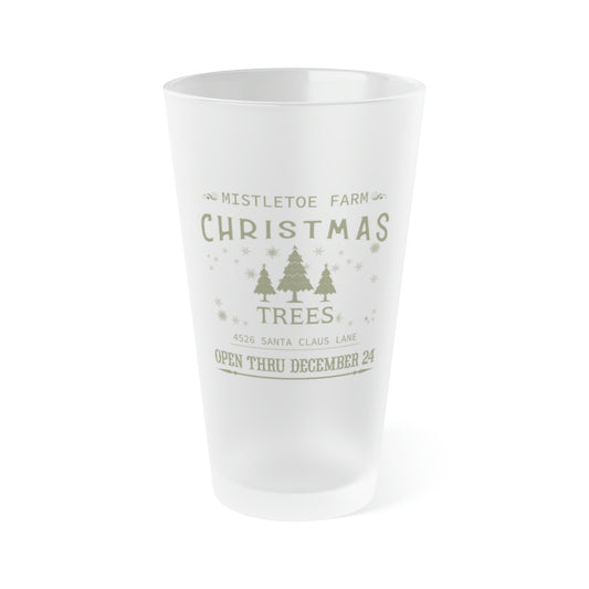 Christmas Trees | Frosted Pint Glass, 16oz
