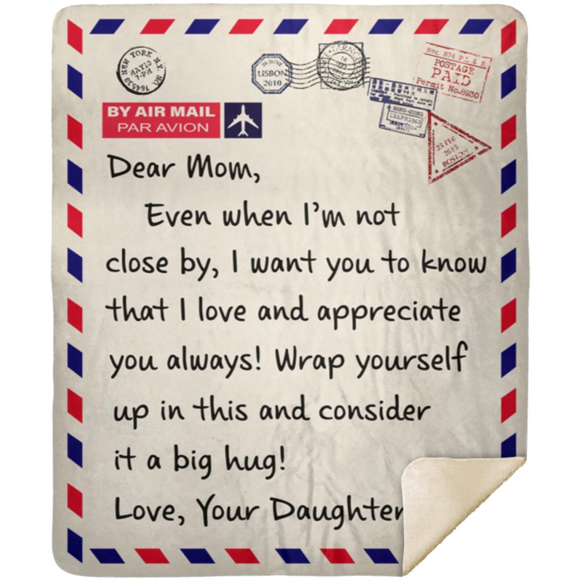 Mom Letter 16 copy Dear Mom Letter | Premium Sherpa Blanket 50x60
