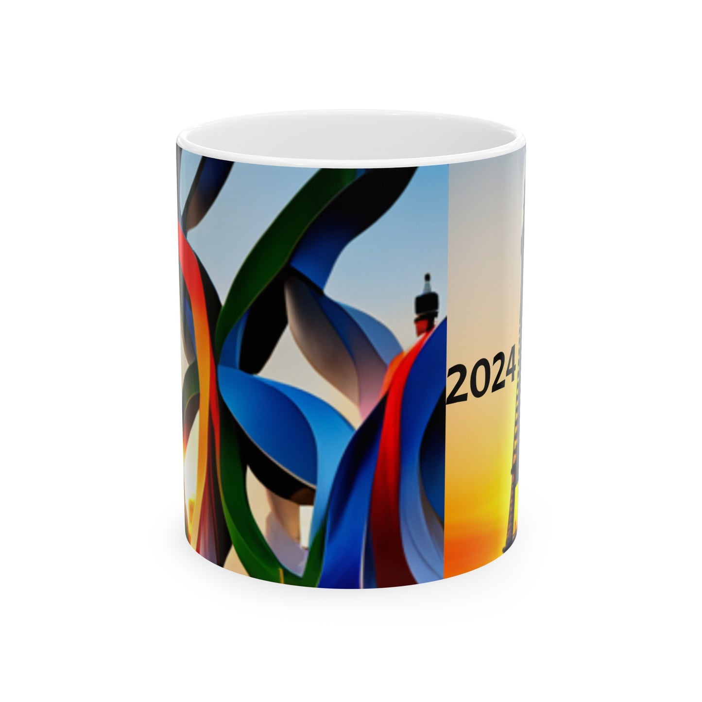 Olympic Paris Themed 2024 - Ceramic Mug, (11oz, 15oz)