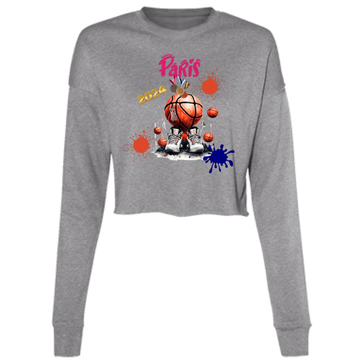 B Ball paris Olympis Basketball for fans - Ladies' Cropped Fleece Crew