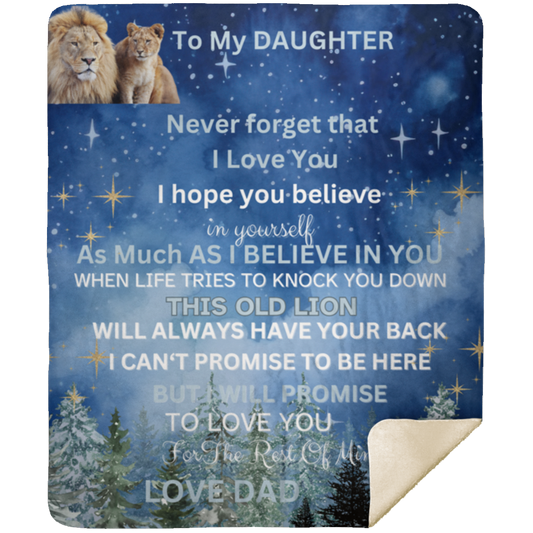To My Daughter Christmas (1) Premium Mink Sherpa Blanket 50x60