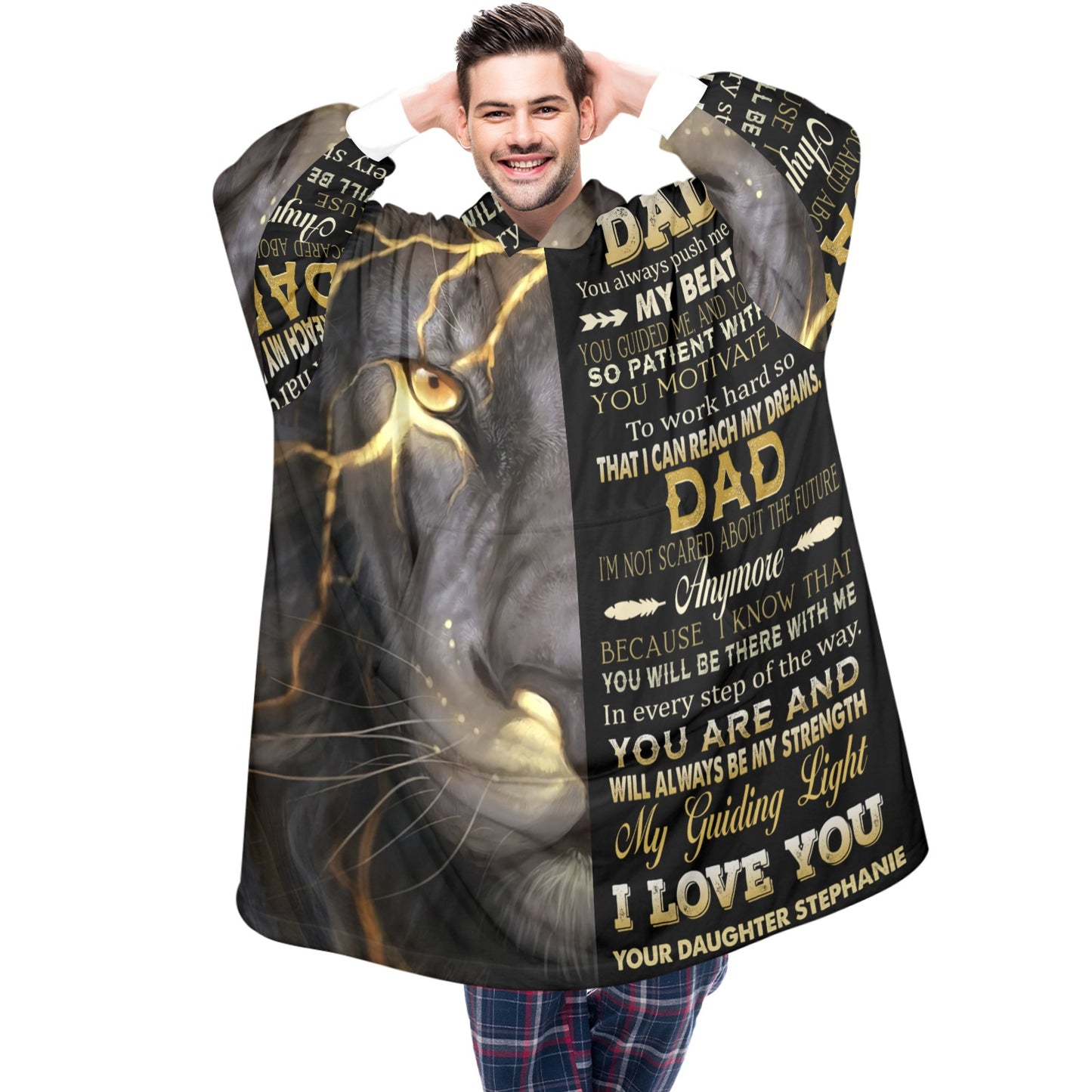 Wonderful DAD Unisex Blanket Hoodie
